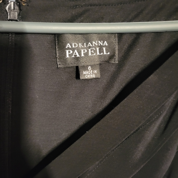 Adrianna Papell Black Cocktail Dress size 6 - Picture 3 of 7